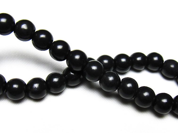 北海道上ノ国町産 ブラックシリカ ブレスレット 8mm [t325-5504] 2枚目