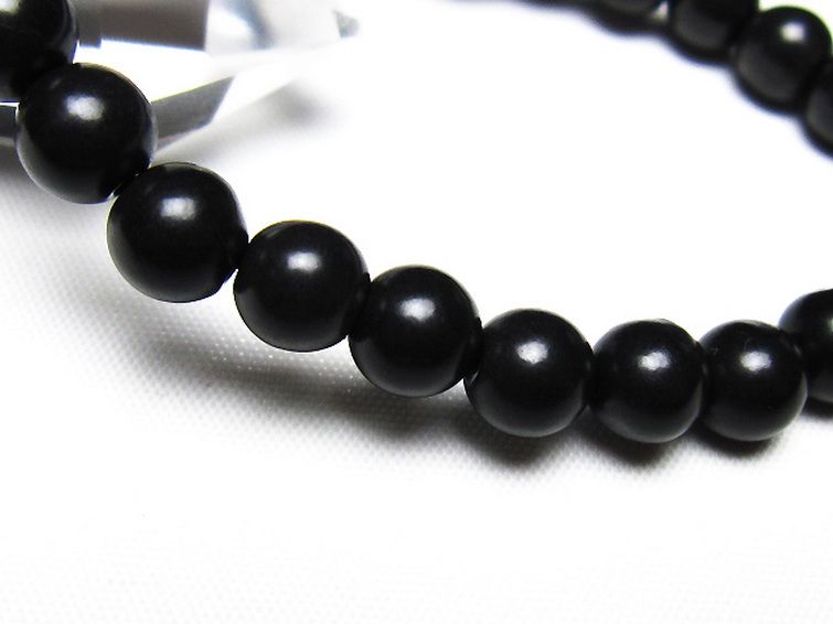 北海道上ノ国町産 ブラックシリカ ブレスレット 8mm [t325-5508] 3枚目