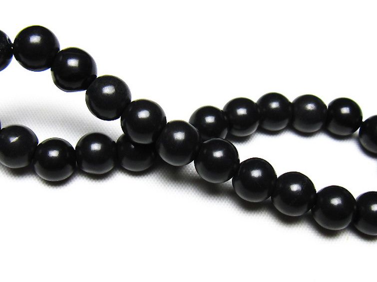 北海道上ノ国町産 ブラックシリカ ブレスレット 8mm [t325-5514] 2枚目