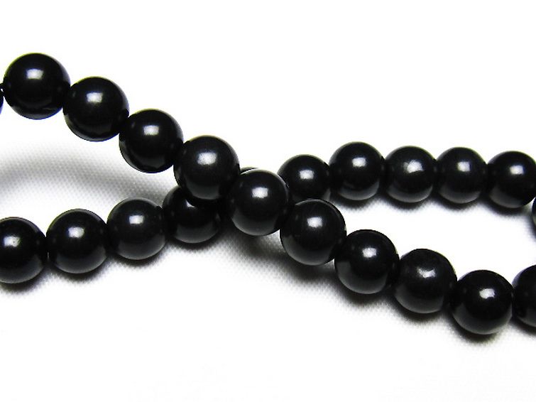 北海道上ノ国町産 ブラックシリカ ブレスレット 8mm [t325-5516] 2枚目