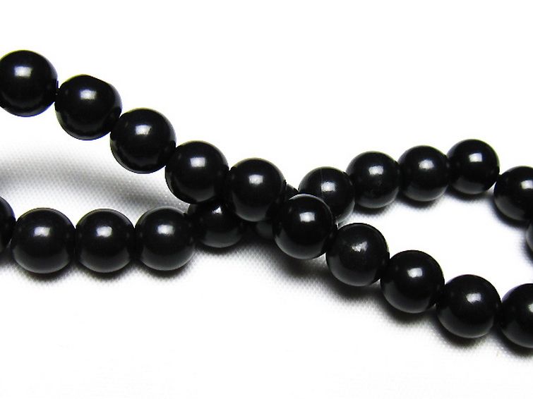 北海道上ノ国町産 ブラックシリカ ブレスレット 8mm [t325-5520] 2枚目