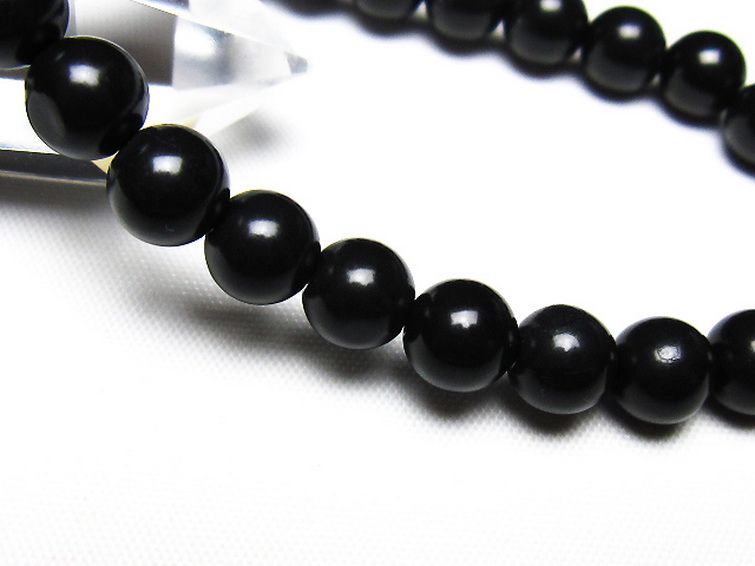 北海道上ノ国町産 ブラックシリカ ブレスレット 8mm [t325-5520] 3枚目