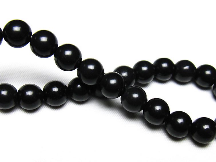 北海道上ノ国町産 ブラックシリカ ブレスレット 8mm [t325-5522] 2枚目