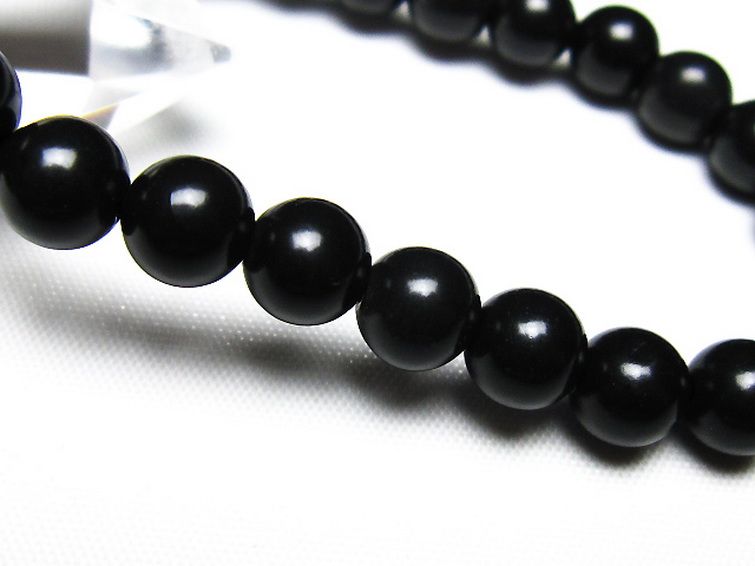 北海道上ノ国町産 ブラックシリカ ブレスレット 8mm [t325-5522] 3枚目