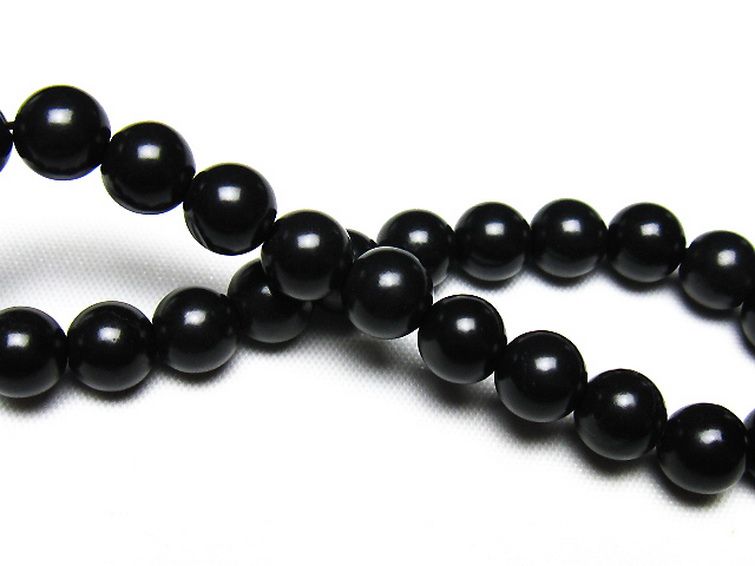 北海道上ノ国町産 ブラックシリカ ブレスレット 8mm [t325-5526] 2枚目