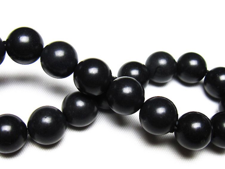 北海道上ノ国町産 ブラックシリカ ブレスレット 10mm [t325-5543] 2枚目