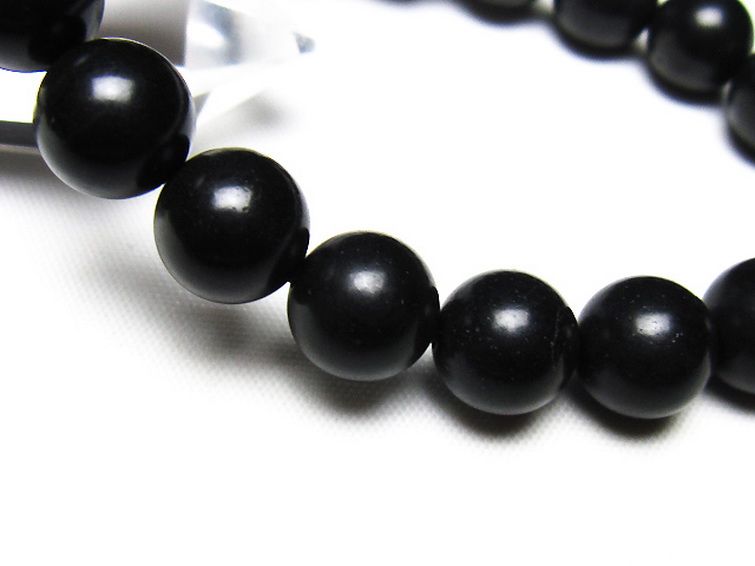 北海道上ノ国町産 ブラックシリカ ブレスレット 10mm [t325-5546] 3枚目