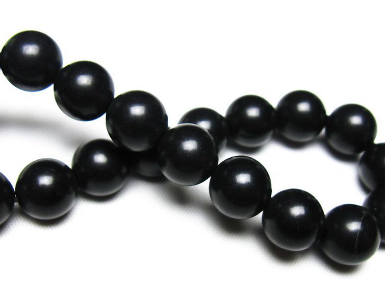 北海道上ノ国町産 ブラックシリカ ブレスレット 10mm [t325-5550] 2枚目