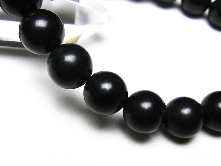 北海道上ノ国町産 ブラックシリカ ブレスレット 10mm [t325-5550] 3枚目