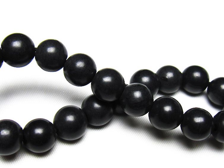 北海道上ノ国町産 ブラックシリカ ブレスレット 10mm [t325-5560] 2枚目