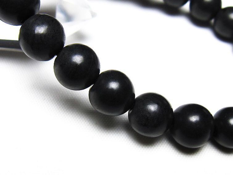 北海道上ノ国町産 ブラックシリカ ブレスレット 10mm [t325-5560] 3枚目
