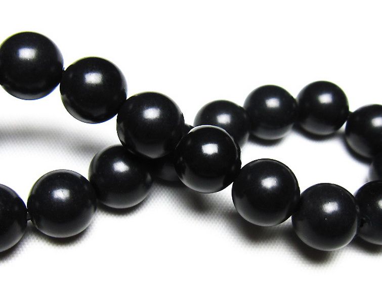 北海道上ノ国町産 ブラックシリカ ブレスレット 10mm [t325-5562] 2枚目