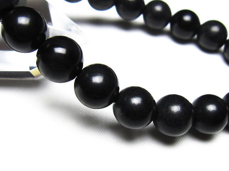 北海道上ノ国町産 ブラックシリカ ブレスレット 10mm [t325-5566] 3枚目