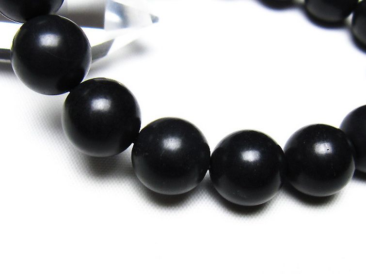 北海道上ノ国町産 ブラックシリカ ブレスレット 12mm [t325-5573] 3枚目