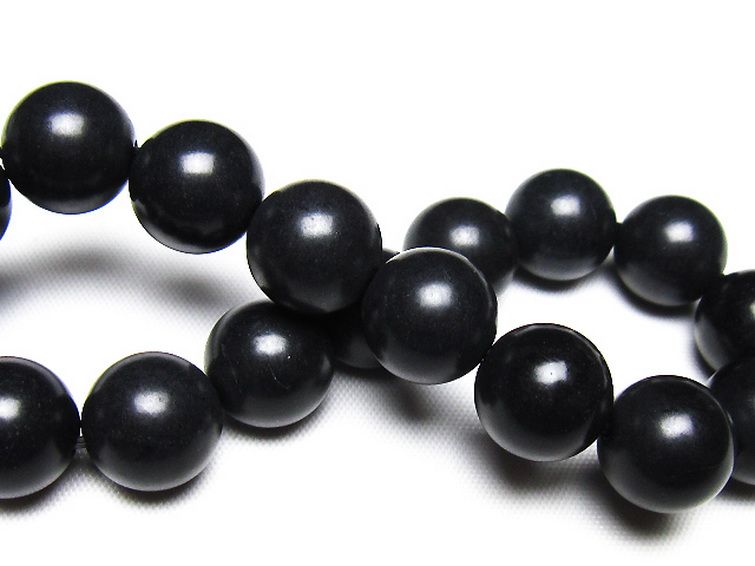 北海道上ノ国町産 ブラックシリカ ブレスレット 12mm [t325-5580] 2枚目