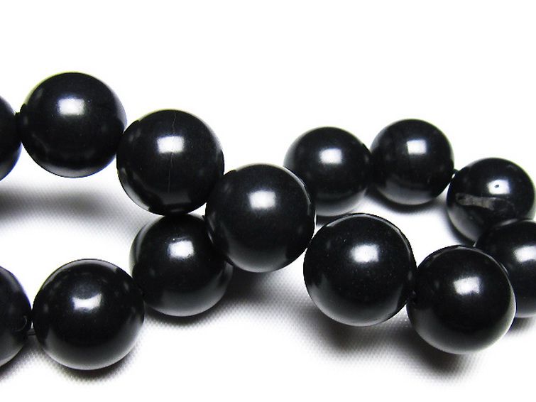 北海道上ノ国町産 ブラックシリカ ブレスレット 14mm [t325-5592] 2枚目