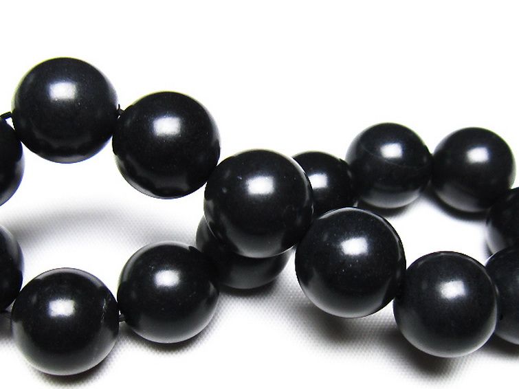 北海道上ノ国町産 ブラックシリカ ブレスレット 14mm [t325-5595] 2枚目