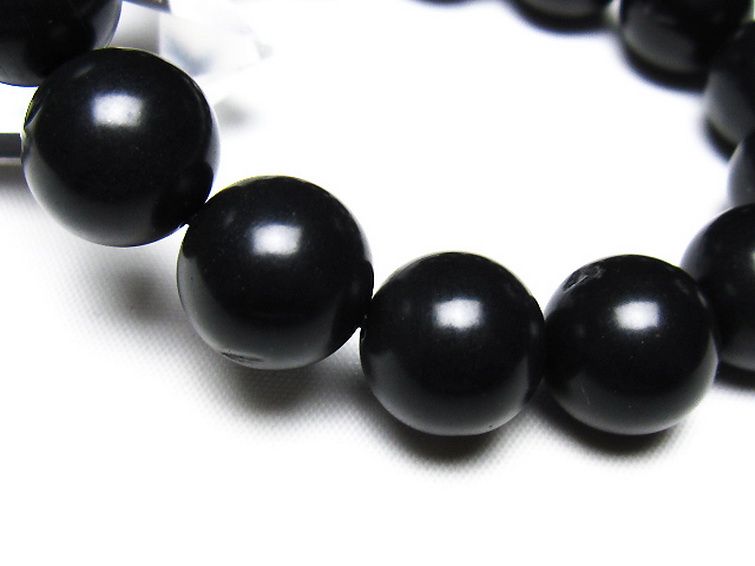 北海道上ノ国町産 ブラックシリカ ブレスレット 14mm [t325-5599] 3枚目