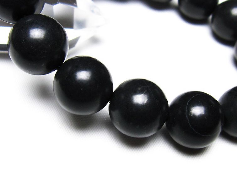 北海道上ノ国町産 ブラックシリカ ブレスレット 14mm [t325-5603] 3枚目
