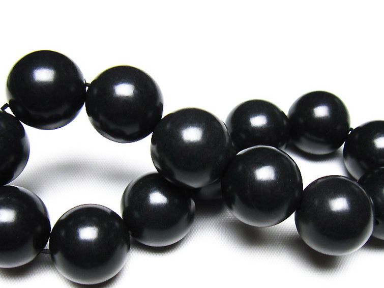 北海道上ノ国町産 ブラックシリカ ブレスレット 16mm [t325-5606] 2枚目