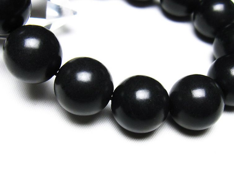 北海道上ノ国町産 ブラックシリカ ブレスレット 16mm [t325-5606] 3枚目