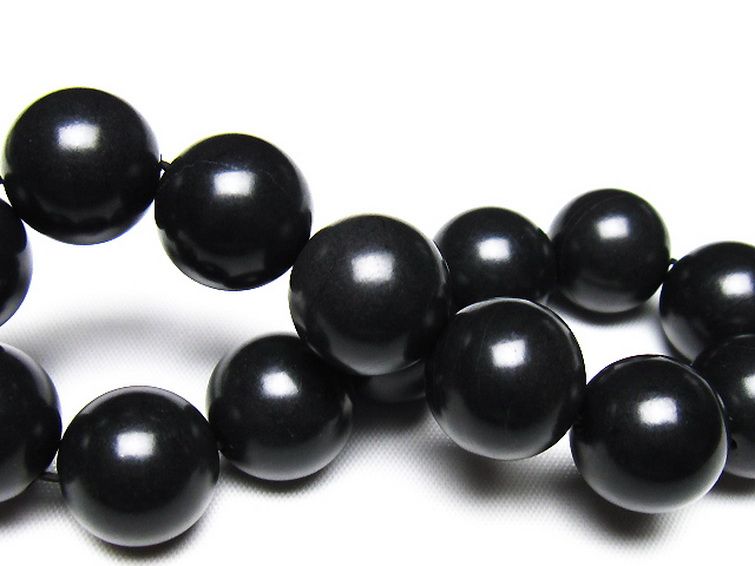 北海道上ノ国町産 ブラックシリカ ブレスレット 16mm [t325-5608] 2枚目