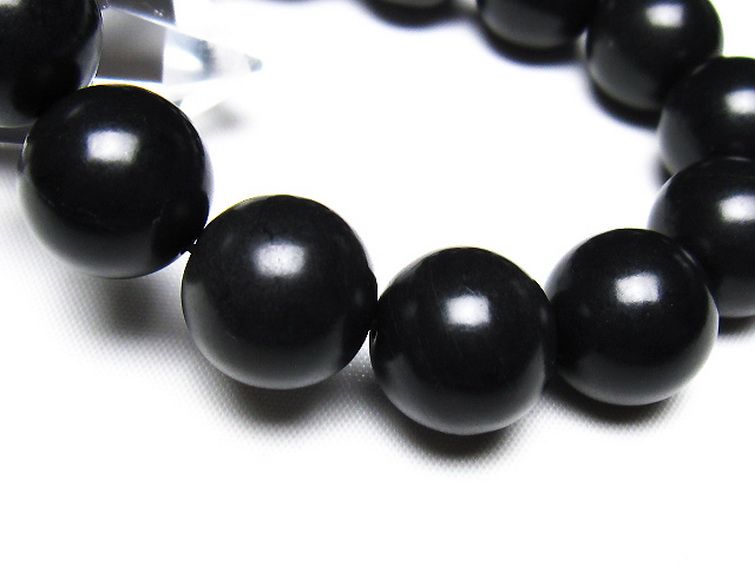 北海道上ノ国町産 ブラックシリカ ブレスレット 16mm [t325-5608] 3枚目