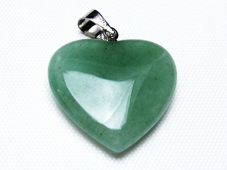 インド翡翠 ハート ペンダント [t328-1466] 1枚目