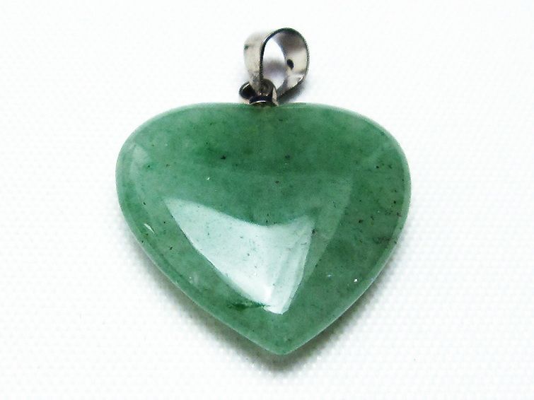 インド翡翠 ハート ペンダント [t328-1482] 1枚目