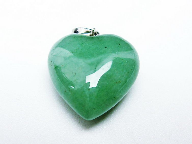 インド翡翠 ハート ペンダント [t328-1510] 3枚目