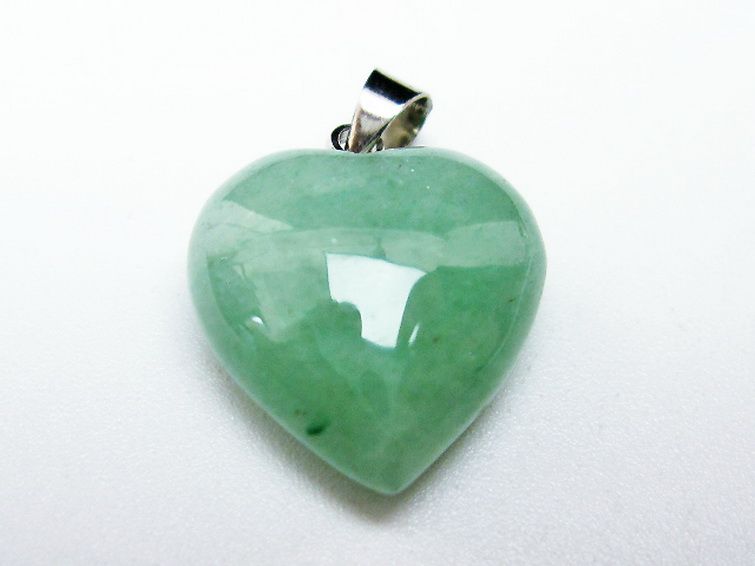 インド翡翠 ハート ペンダント [t328-1538] 3枚目