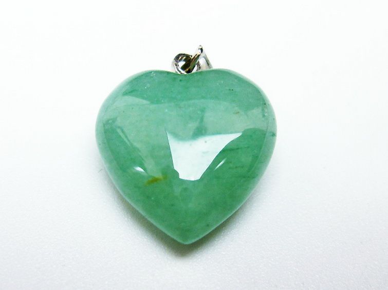 インド翡翠 ハート ペンダント [t328-1547] 3枚目