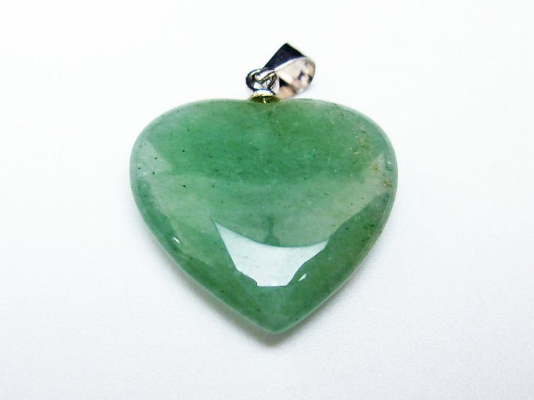 インド翡翠 ハート ペンダント [t328-1573] 3枚目