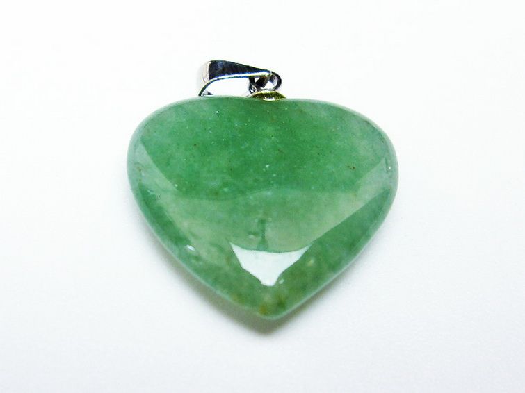 インド翡翠 ハート ペンダント [t328-1577] 3枚目