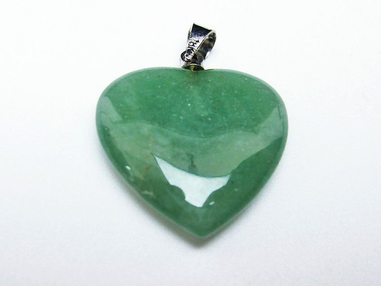 インド翡翠 ハート ペンダント [t328-1584] 3枚目