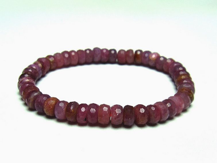 ルビー ブレスレット 7mm [t336-8771] 1枚目