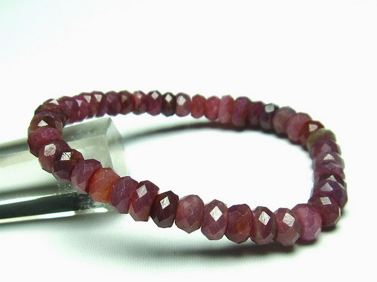 ルビー ブレスレット 7mm [t336-8819] 1枚目