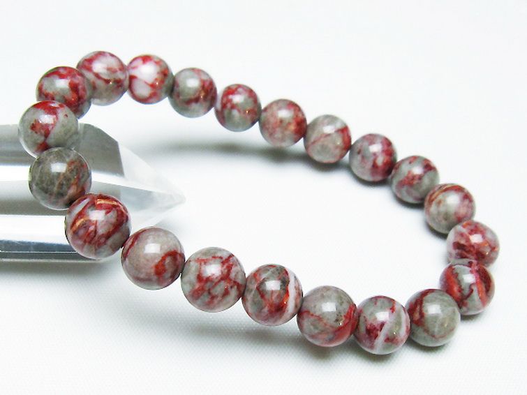 シナバークォーツ　賢者の石 ブレスレット 9mm [t34-13246] 1枚目