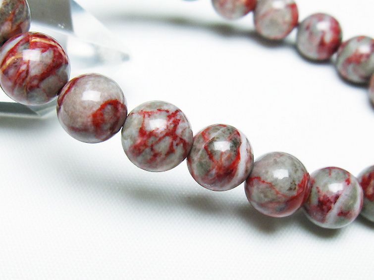 シナバークォーツ　賢者の石 ブレスレット 9mm [t34-13246] 3枚目