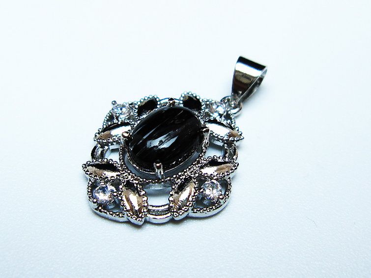 ブラックルチルクォーツ ペンダント [t343-1546] 3枚目