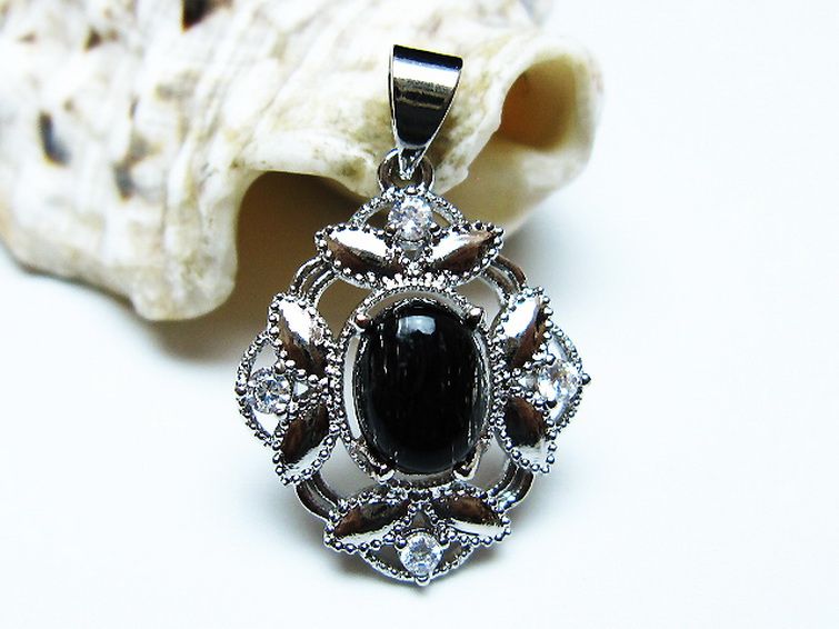 ブラックルチルクォーツ ペンダント [t343-1552] 2枚目
