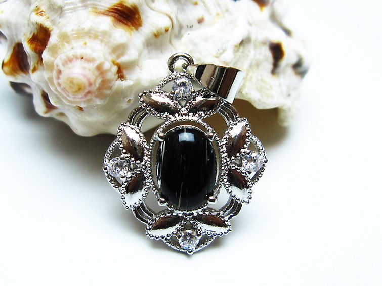 ブラックルチルクォーツ ペンダント [t343-1565] 1枚目
