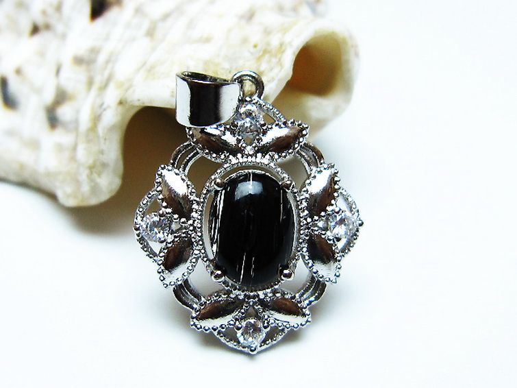 ブラックルチルクォーツ ペンダント [t343-1565] 2枚目