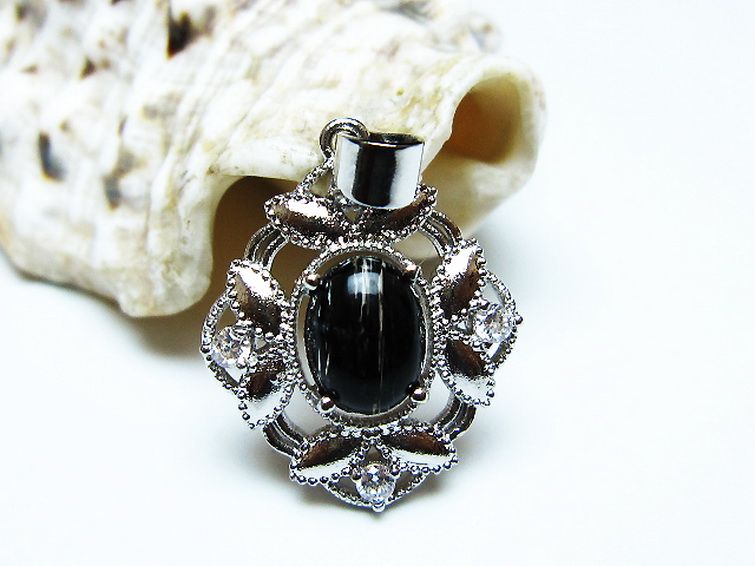 ブラックルチルクォーツ ペンダント [t343-1568] 2枚目