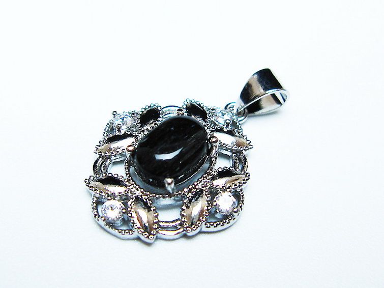 ブラックルチルクォーツ ペンダント [t343-1596] 3枚目