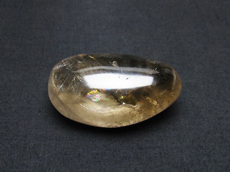 虹入り ライトニング水晶 原石 [t344-2444] 1枚目