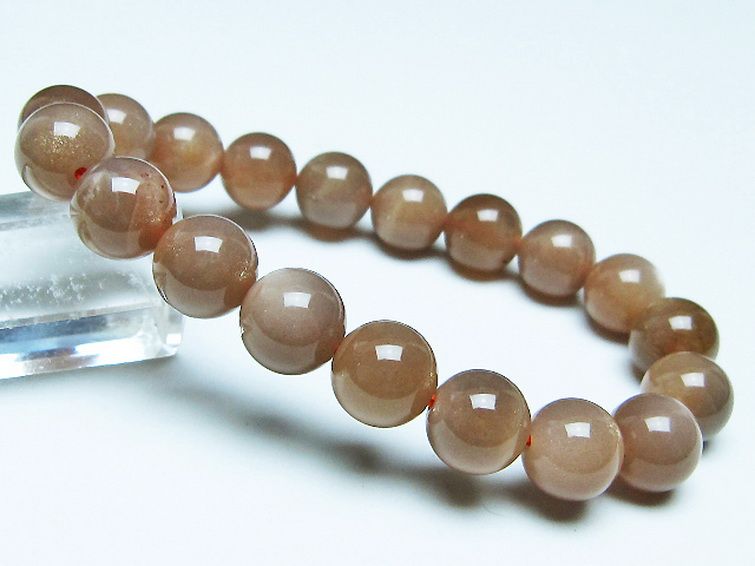 オレンジムーンストーン ブレスレット 10mm [t347-5527] 1枚目