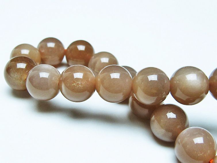 オレンジムーンストーン ブレスレット 10mm [t347-5527] 2枚目
