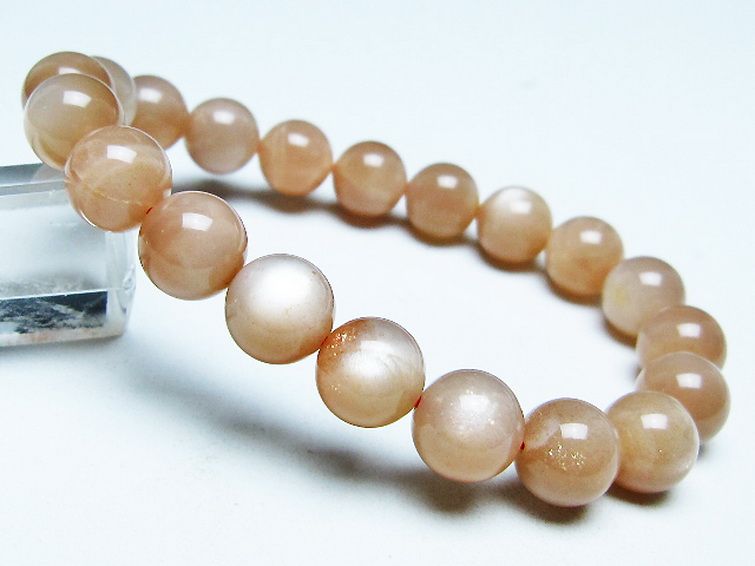 オレンジムーンストーン ブレスレット 10mm [t347-5592] 1枚目
