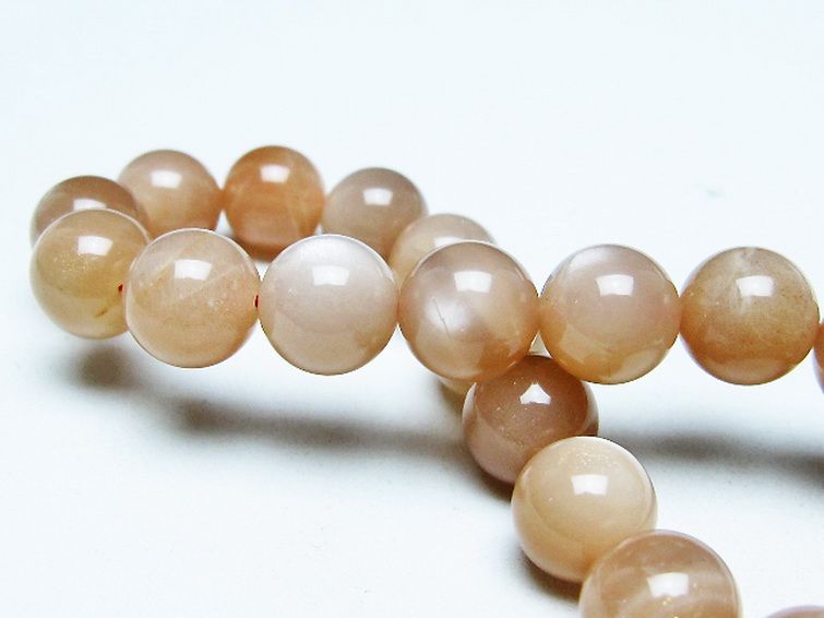 オレンジムーンストーン ブレスレット 10mm [t347-5592] 2枚目